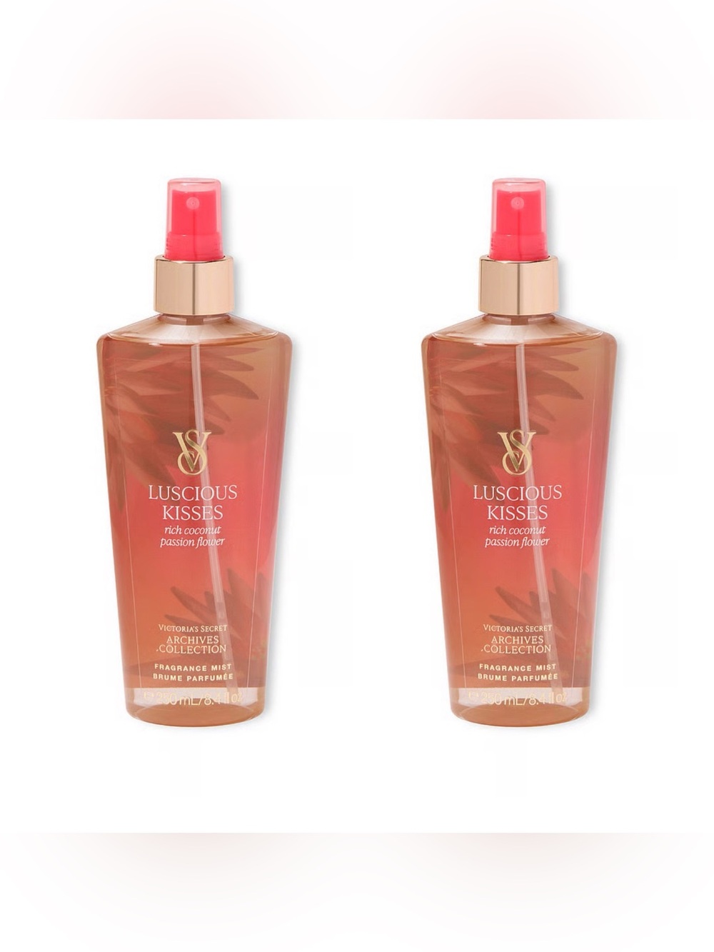 Victoria's Secret LUSCIOUS KISSES Fragrance Mist ~ 8.4 fl.oz. ( Lot of 2 )